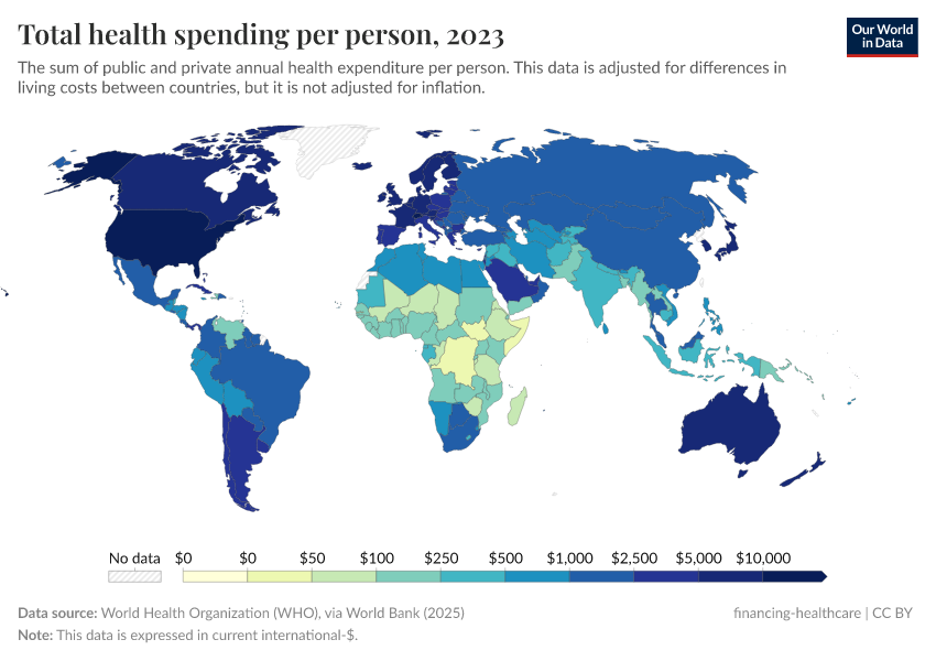 A thumbnail of the "Total health expenditure per person" chart