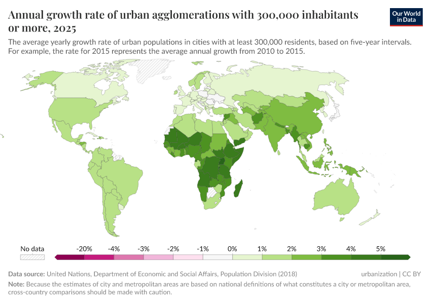 A thumbnail of the "Annual growth rate of urban agglomerations with 300,00 inhabitants or more" chart