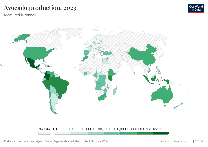 A thumbnail of the "Avocado production" chart