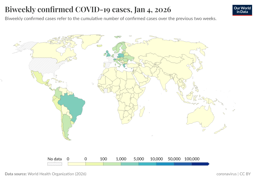A thumbnail of the "Biweekly confirmed COVID-19 cases" chart