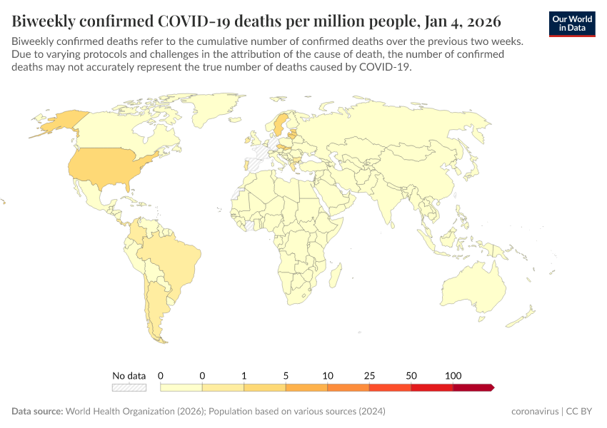A thumbnail of the "Biweekly confirmed COVID-19 deaths per million people" chart