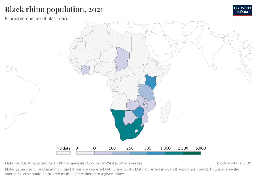 A thumbnail of the "Black rhino population" chart