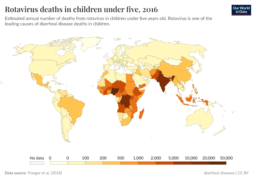 A thumbnail of the "Rotavirus deaths in children under five" chart
