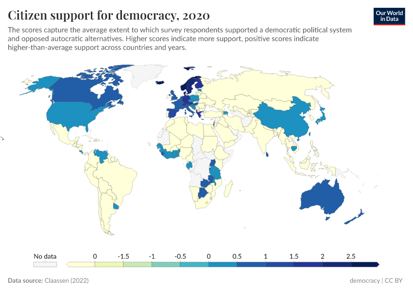 A thumbnail of the "Citizen support for democracy" chart