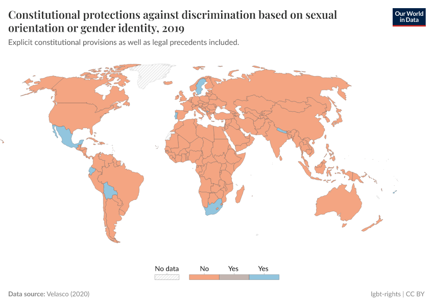 A thumbnail of the "Constitutional protections against discrimination based on sexual orientation or gender identity" chart