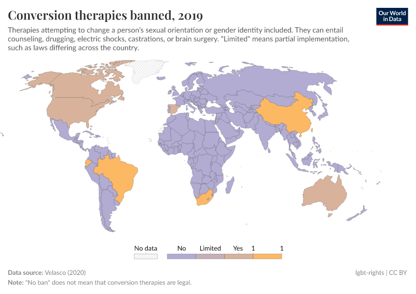 A thumbnail of the "Conversion therapies banned" chart