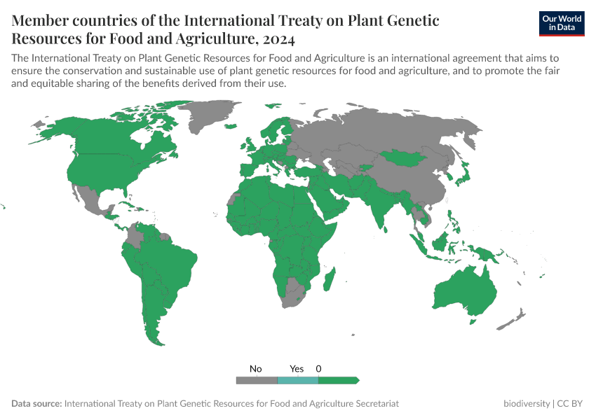 A thumbnail of the "Member countries of the International Treaty on Plant Genetic Resources for Food and Agriculture" chart