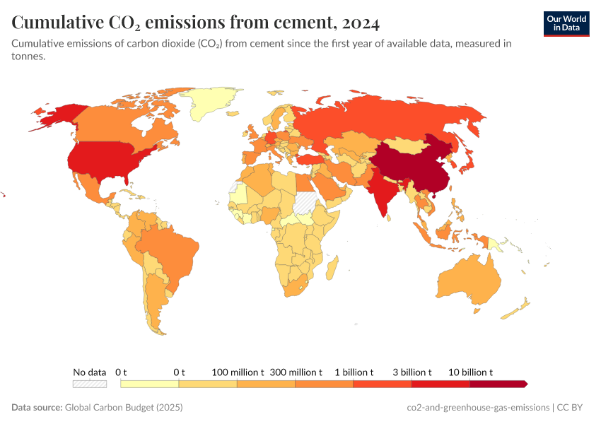 A thumbnail of the "Cumulative CO₂ emissions from cement" chart