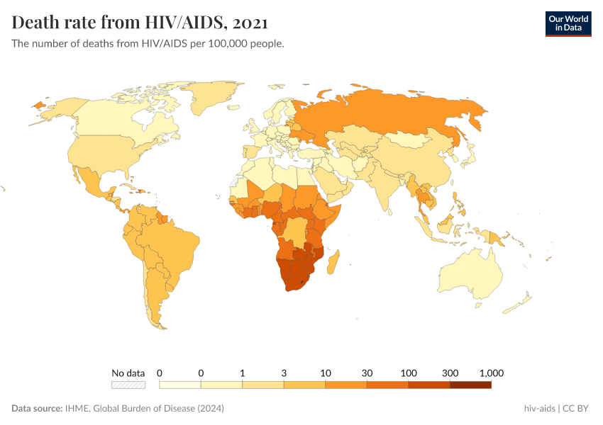 A thumbnail of the "Death rate from HIV/AIDS" chart