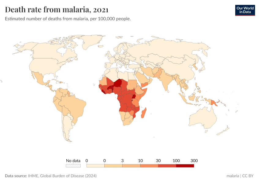 A thumbnail of the "Death rate from malaria" chart