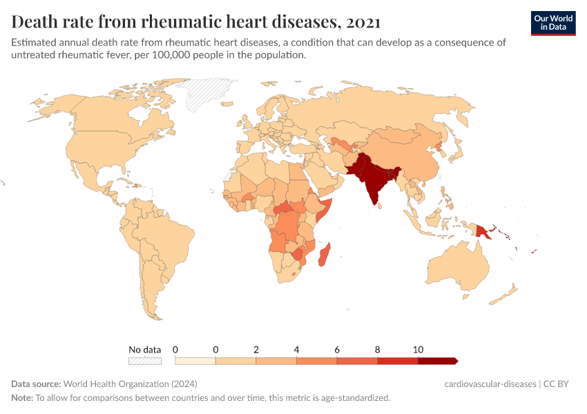 A thumbnail of the "Death rate from rheumatic heart diseases" chart
