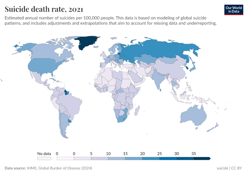 A thumbnail of the "Suicide death rate" chart