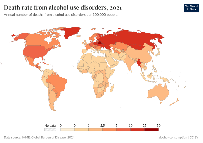 A thumbnail of the "Death rate from alcohol use disorders" chart