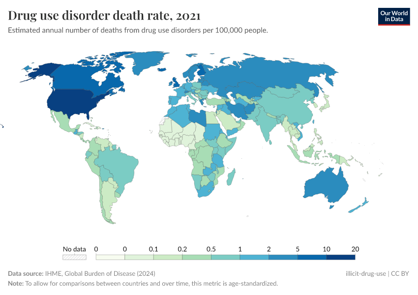 A thumbnail of the "Drug use disorder death rate" chart