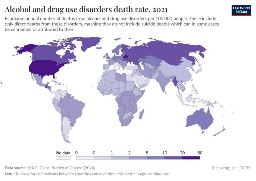 A thumbnail of the "Alcohol and drug use disorders death rate" chart