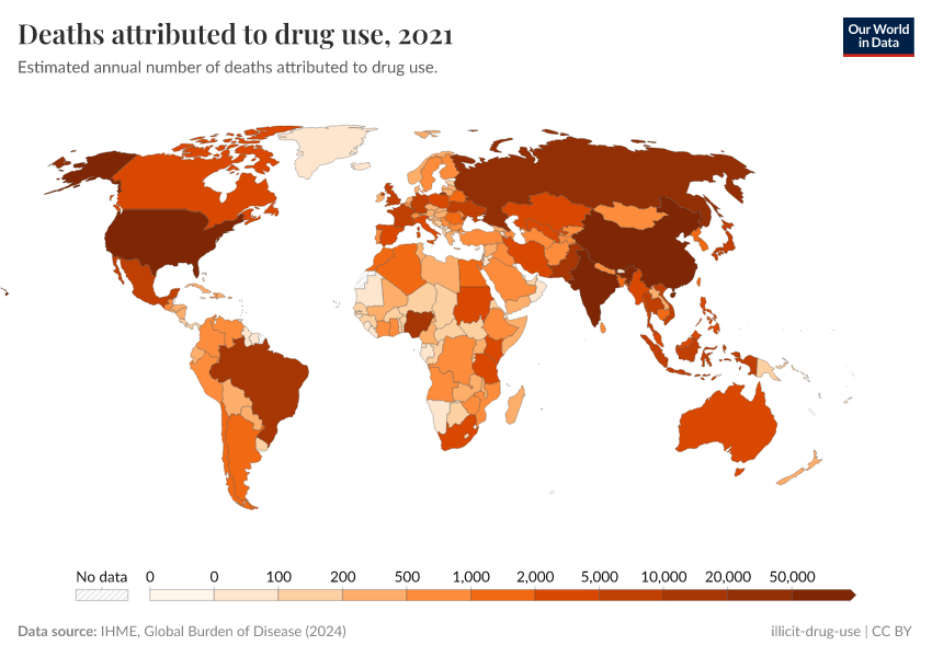 A thumbnail of the "Deaths attributed to drug use" chart