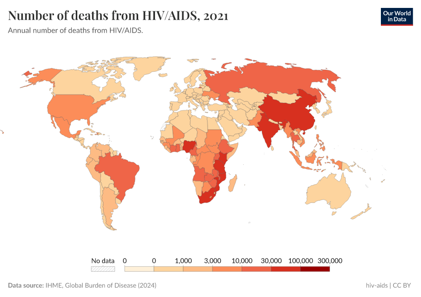 A thumbnail of the "Number of deaths from HIV/AIDS" chart