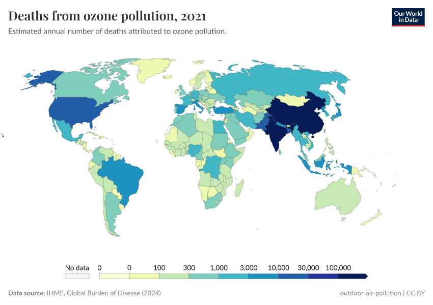 A thumbnail of the "Deaths from ozone pollution" chart