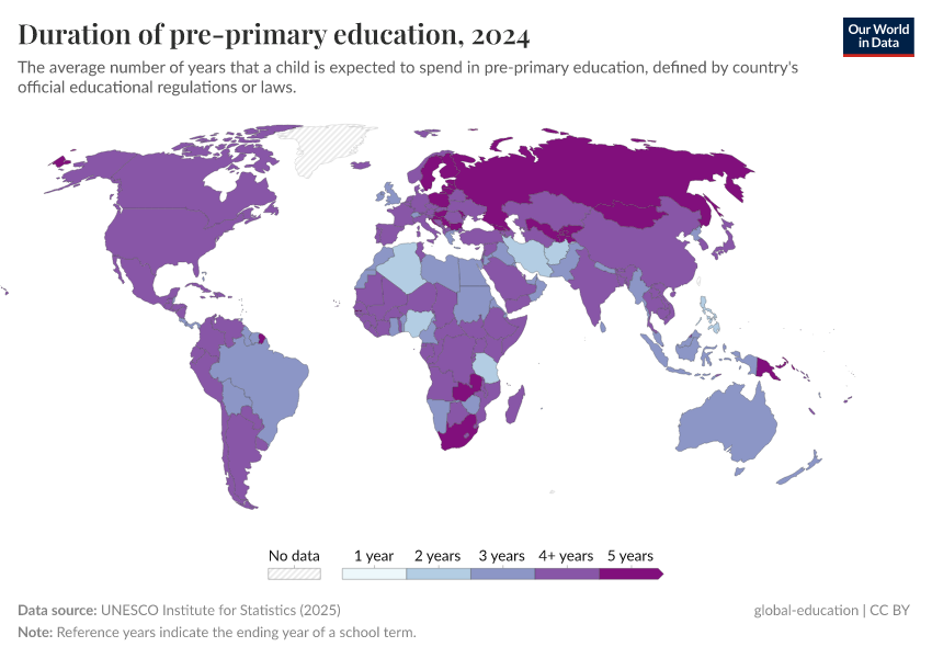 A thumbnail of the "Duration of pre-primary education" chart