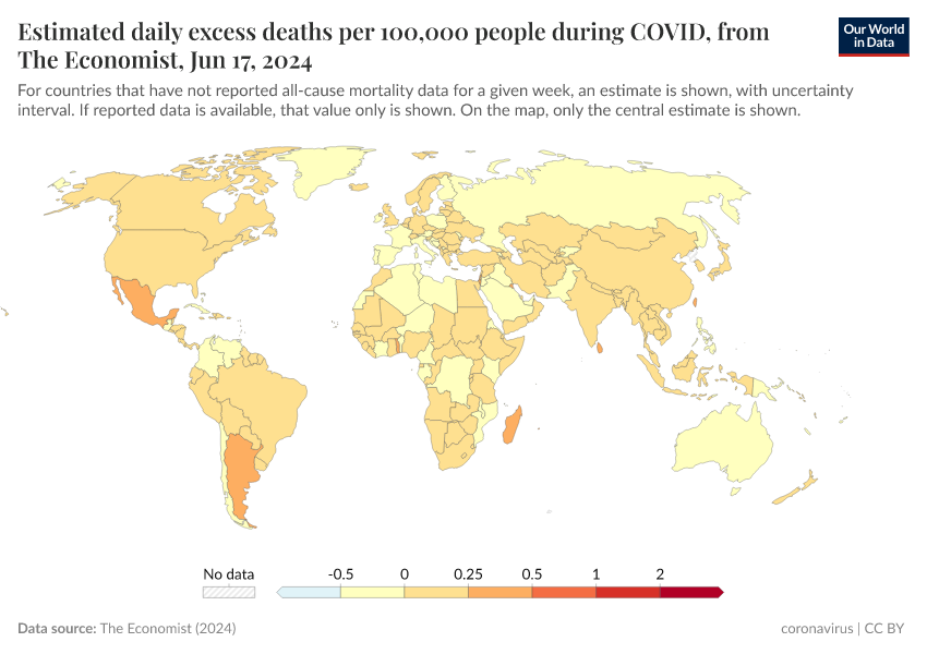 A thumbnail of the "Estimated daily excess deaths per 100,000 people during COVID, from The Economist" chart