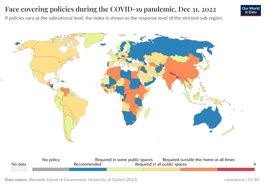 A thumbnail of the "Face covering policies during the COVID-19 pandemic" chart