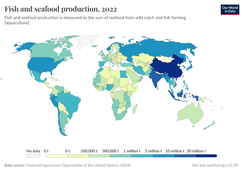 A thumbnail of the "Fish and seafood production" chart