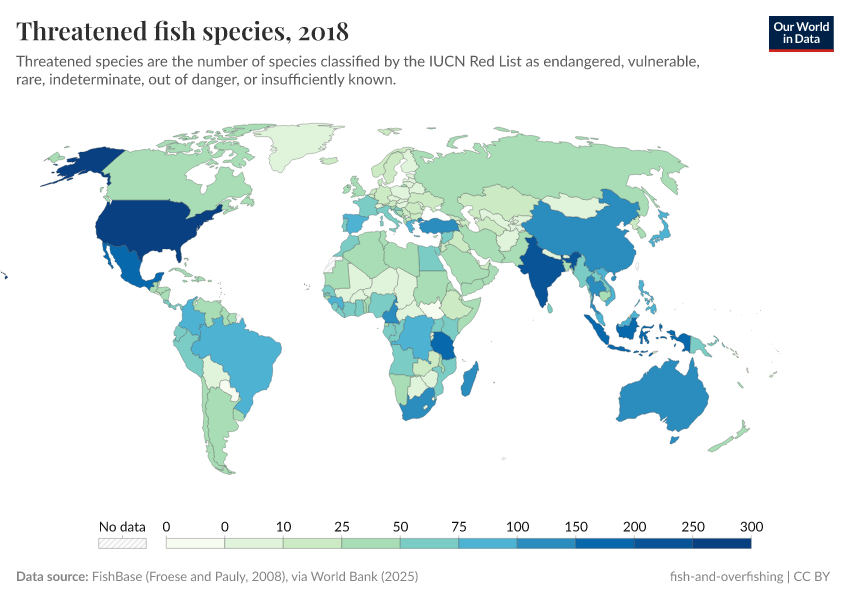 A thumbnail of the "Threatened fish species" chart