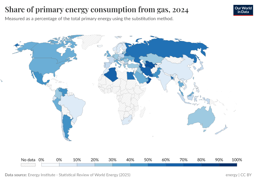 A thumbnail of the "Share of primary energy consumption from gas" chart