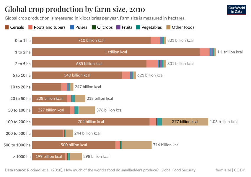 A thumbnail of the "Global crop production by farm size" chart