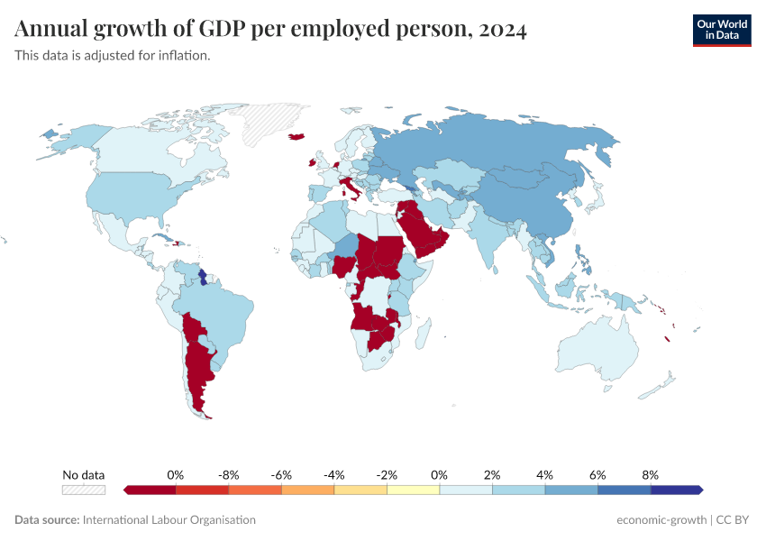 A thumbnail of the "Annual growth of GDP per employed person" chart