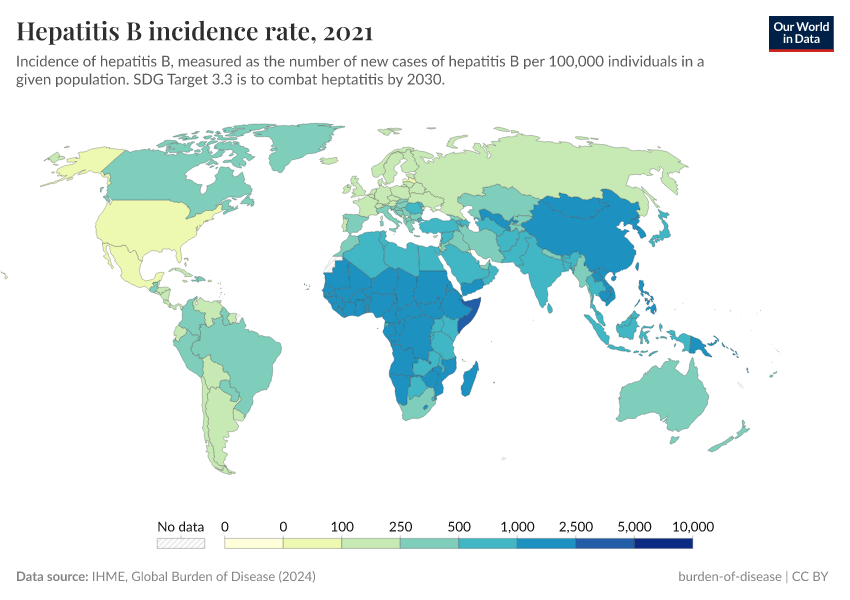 A thumbnail of the "Hepatitis B incidence rate" chart