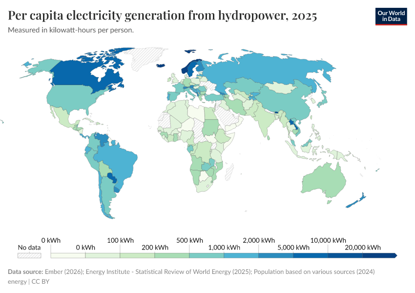 A thumbnail of the "Per capita electricity generation from hydropower" chart