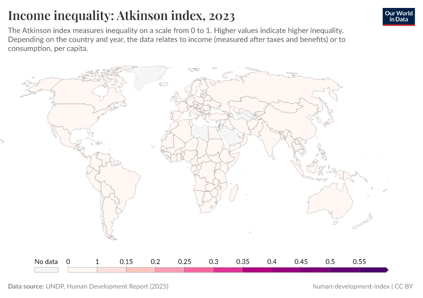 A thumbnail of the "Income inequality: Atkinson index" chart