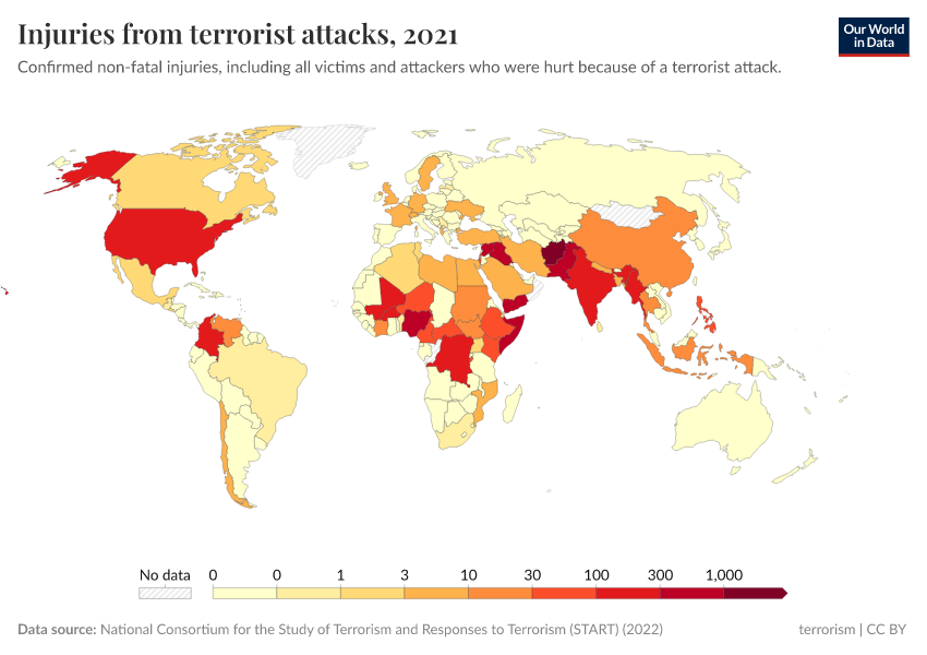 A thumbnail of the "Injuries from terrorist attacks" chart