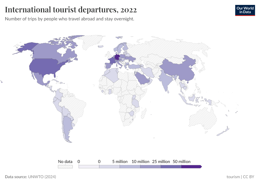 A thumbnail of the "International tourist departures" chart