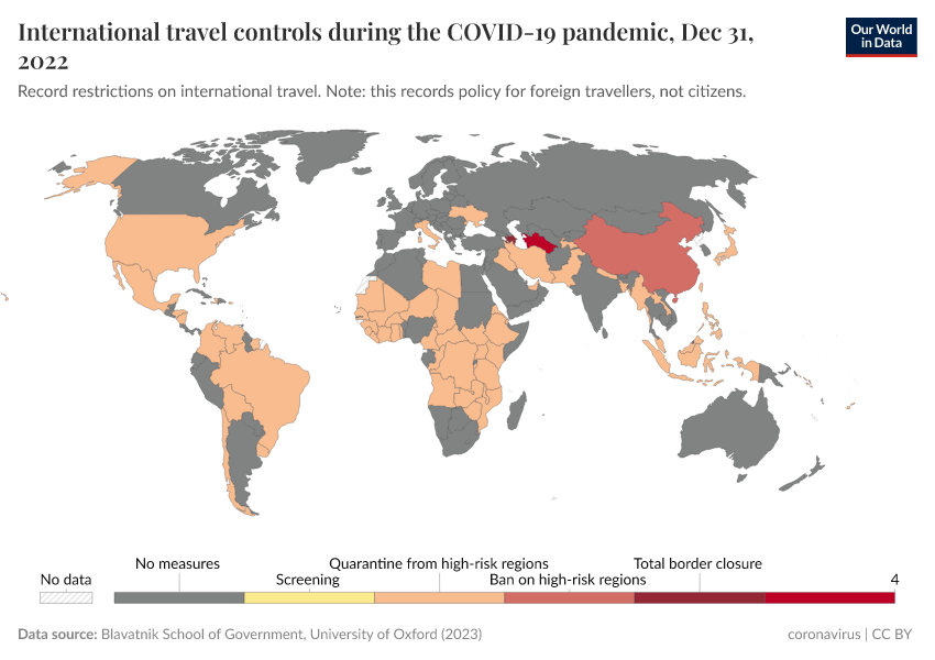 A thumbnail of the "International travel controls during the COVID-19 pandemic" chart
