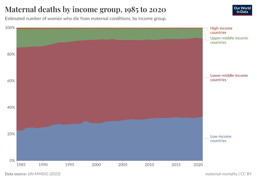 A thumbnail of the "Maternal deaths by income group" chart