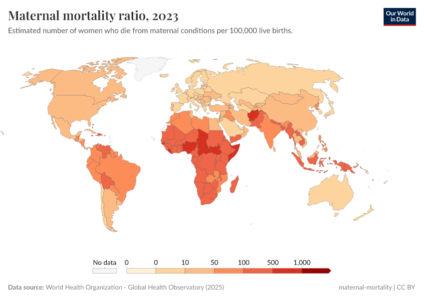 A thumbnail of the "Maternal mortality ratio" chart