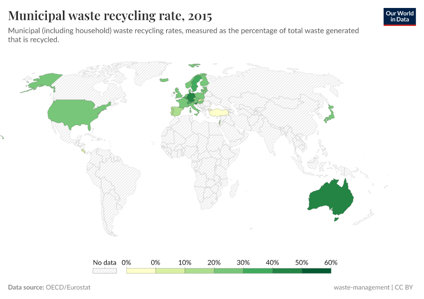 A thumbnail of the "Municipal waste recycling rate" chart