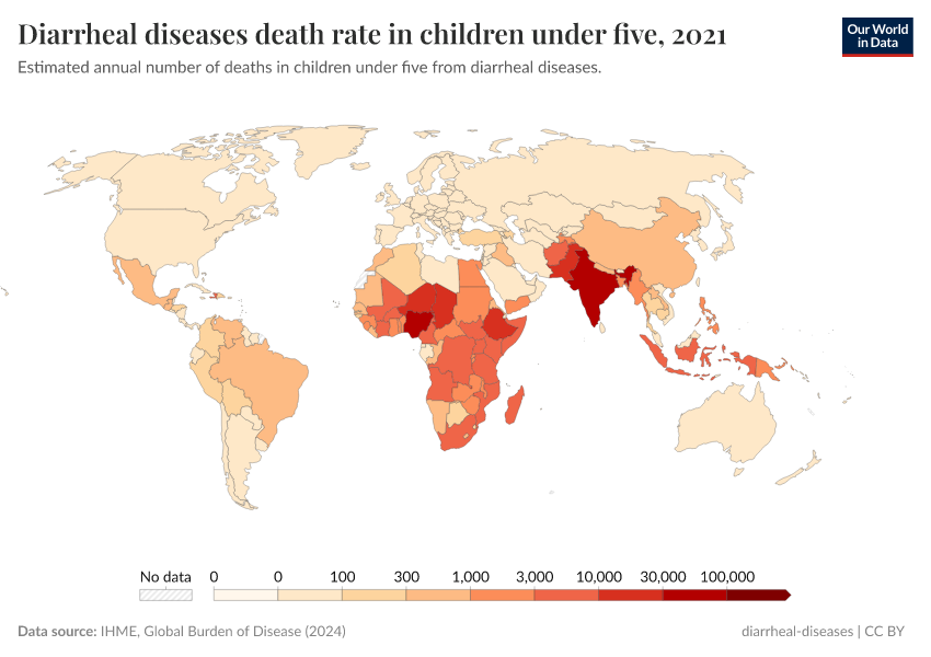 A thumbnail of the "Diarrheal diseases death rate in children under five" chart