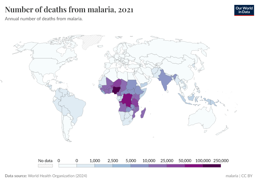A thumbnail of the "Number of deaths from malaria" chart