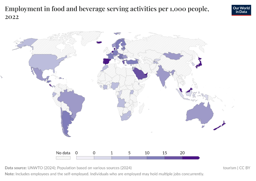 A thumbnail of the "Employment in food and beverage serving activities per 1,000 people" chart