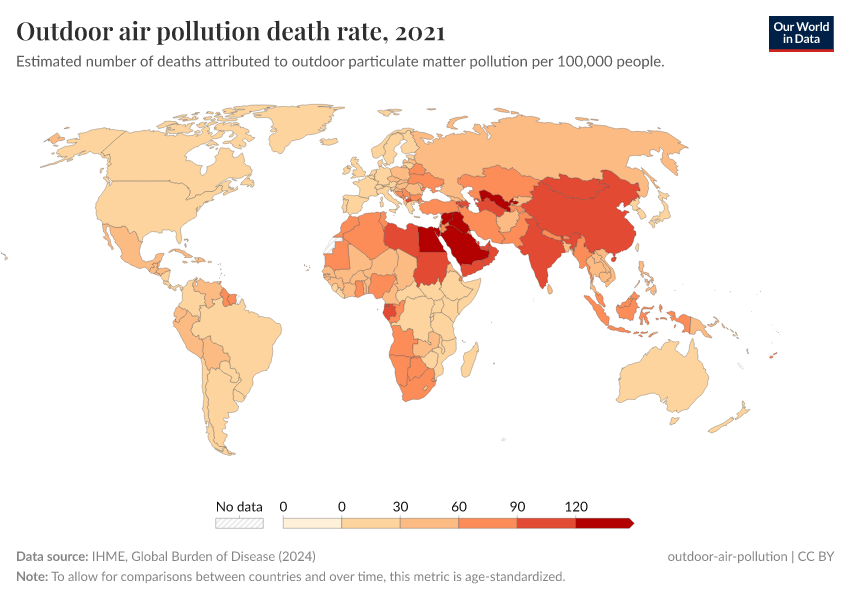 A thumbnail of the "Outdoor air pollution death rate" chart