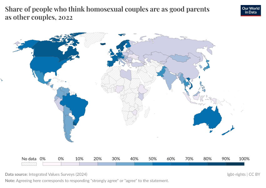 A thumbnail of the "Share of people who think homosexual couples are as good parents as other couples" chart