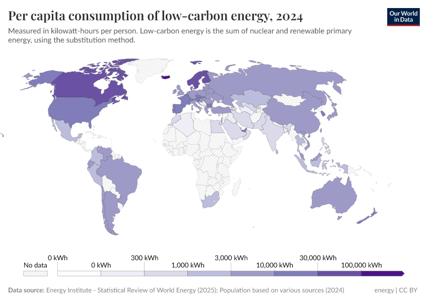 A thumbnail of the "Per capita consumption of low-carbon energy" chart