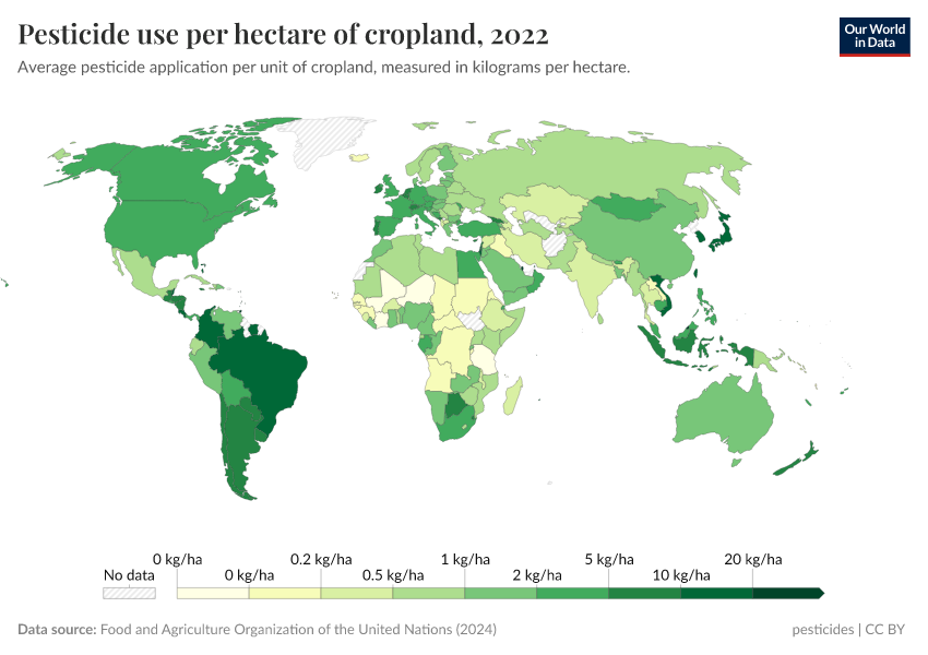 A thumbnail of the "Pesticide use per hectare of cropland" chart
