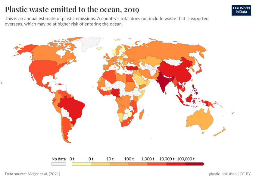 A thumbnail of the "Plastic waste emitted to the ocean" chart