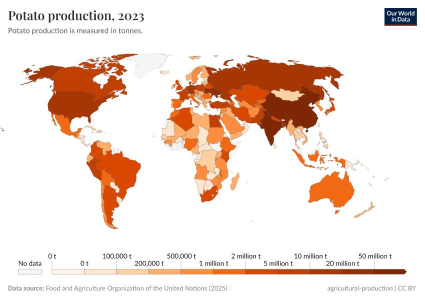 A thumbnail of the "Potato production" chart