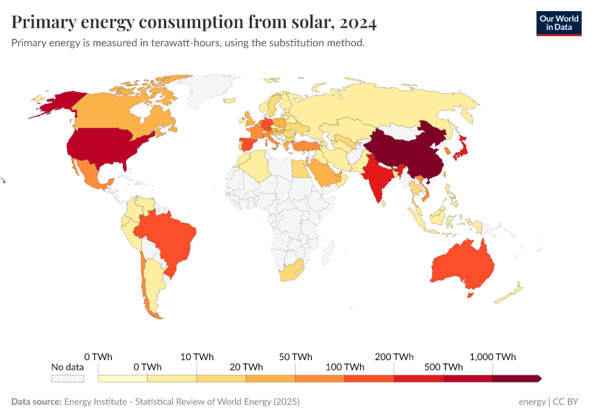 A thumbnail of the "Primary energy consumption from solar" chart