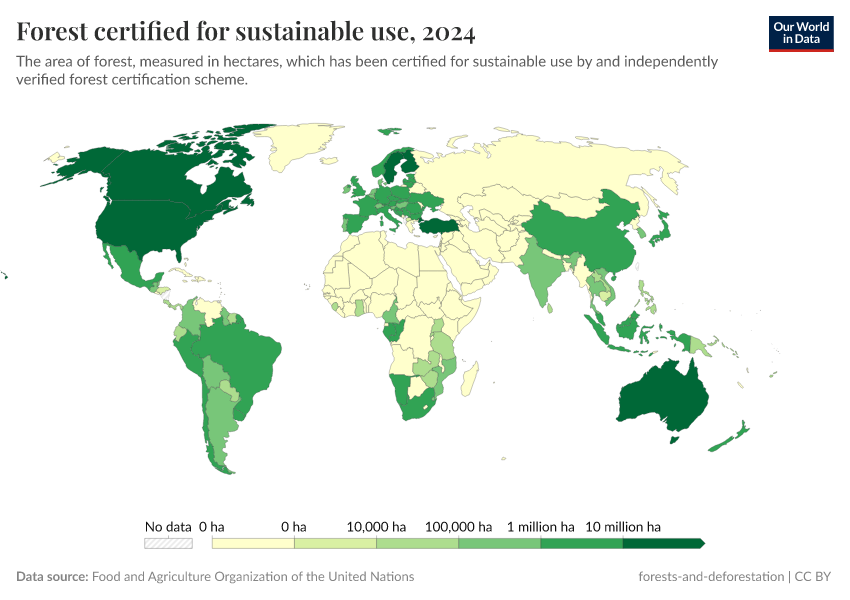 A thumbnail of the "Forest certified for sustainable use" chart
